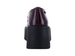 Mocasines Solie Plataforma Brillo Vino para Mujer