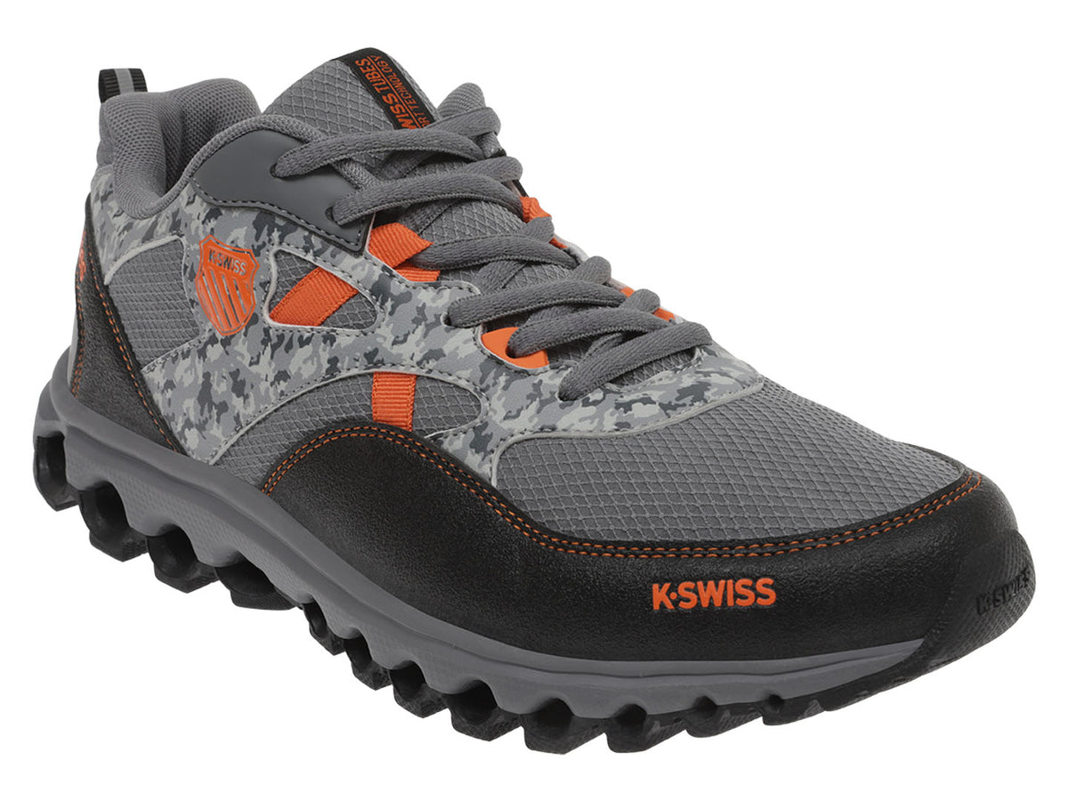 Tenis K-SWISS Tubes Trail 200 Gris y Naranja para Hombre