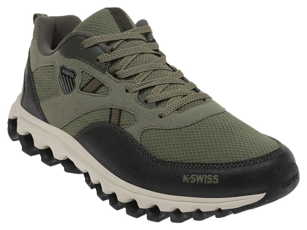 Tenis K-SWISS Tubes Trail 200 Verde Oliva y Negro para Hombre