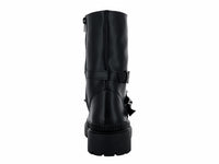 Botines Combat Luna Rosa Negros para Mujer