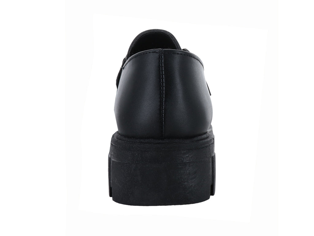 Zapatos Mocasines Luna Rosa Negros para Mujer
