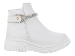 Botas Viris Nairobi Latte Blancas para Niña