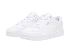 Tenis PUMA Caven 2.0 Blanco y Plata para Niño