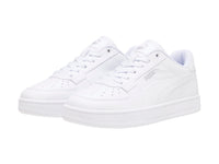 Tenis PUMA Caven 2.0 Blanco y Plata para Niño