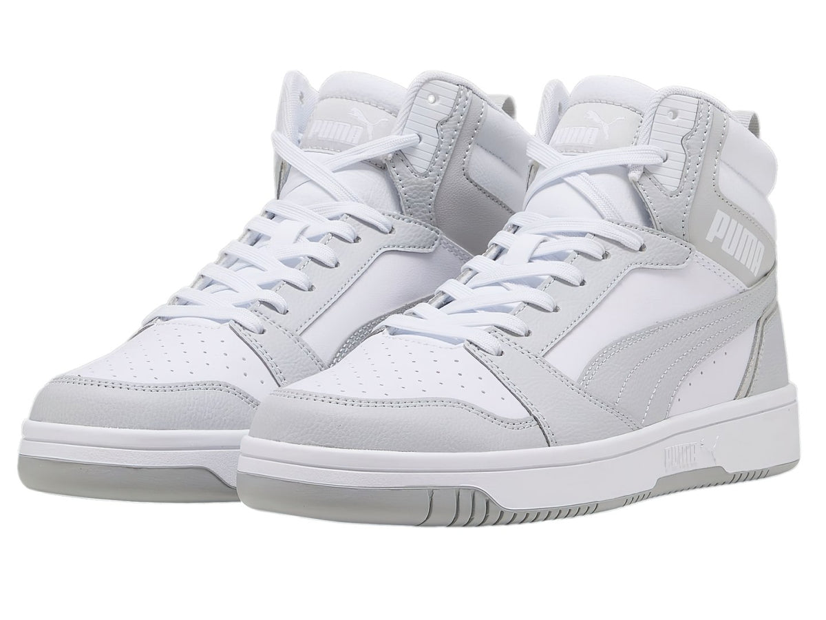Tenis PUMA Rebound V6 Blanco y Gris para Hombre