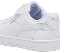 Tenis Puma Caven 2.0 Blanco y Plata para Niño