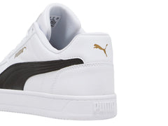 Tenis PUMA Caven 2.0 Blanco con Negro y Dorado para Hombre