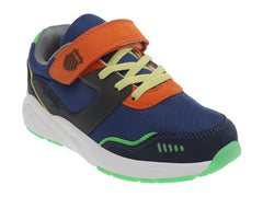 Tenis K-SWISS Zahir Azul Marino y Naranja para Niño