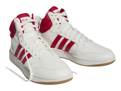 Tenis Adidas Hoops 3.0 Mid Blanco y Rojo para Hombre