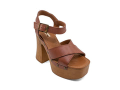 Sandalias de Plataforma EFE Color Tan para Mujer