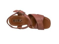 Sandalias de Plataforma EFE Color Tan para Mujer
