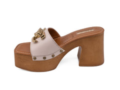 Sandalias de Plataforma EFE Beige para Mujer