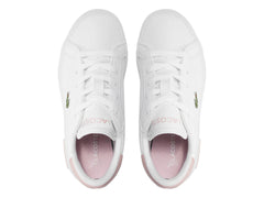 Tenis Lacoste Powercourt Blanco y Rosa para Niña