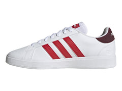 Tenis Adidas Grand Court Base 2.0 Blanco y Rojo para Hombre