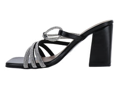Sandalias Roze Negro Metálico para Mujer