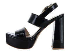 Sandalias ROZE de Charol Negro para Mujer