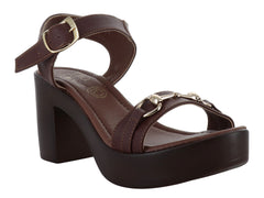 Sandalias Luna Rosa Color Comino para Mujer