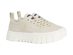 Tenis Tommy Hilfiger TJW Vulc Plt Nylon Beige para Mujer