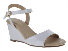 Sandalias Lady Paulina Blancas de Cuña para Mujer