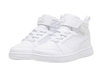 Tenis PUMA Rebound V6 Mid Blancos para Niño