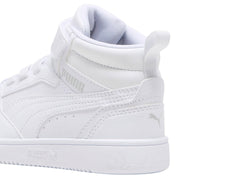 Tenis PUMA Rebound V6 Mid Blancos para Niño