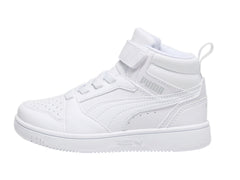 Tenis PUMA Rebound V6 Mid Blancos para Niño