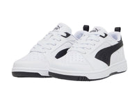 Tenis PUMA Rebound V6 Lo Blanco y Negro para Niño