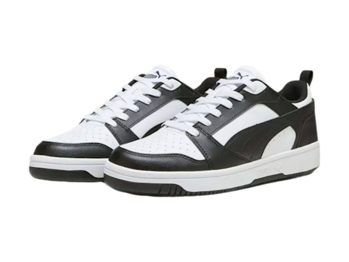 Tenis PUMA Rebound V6 Low Blanco y Negro para Hombre