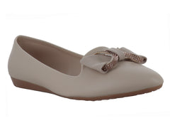Zapatos Planos Clasben Beige para Mujer