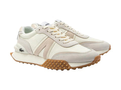 Tenis Lacoste L-Spin Deluxe Blanco y Beige para Mujer