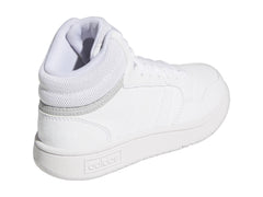 Tenis Adidas Hoops 3.0 Mid Blancos para Niño