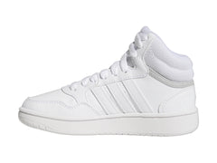 Tenis Adidas Hoops 3.0 Mid Blancos para Niño