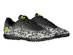 Tenis de Fútbol Charly Negro Blanco Amarillo para Hombre