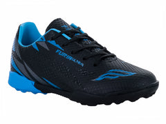 Tenis de Fútbol Furia Negro y Azul para Niño