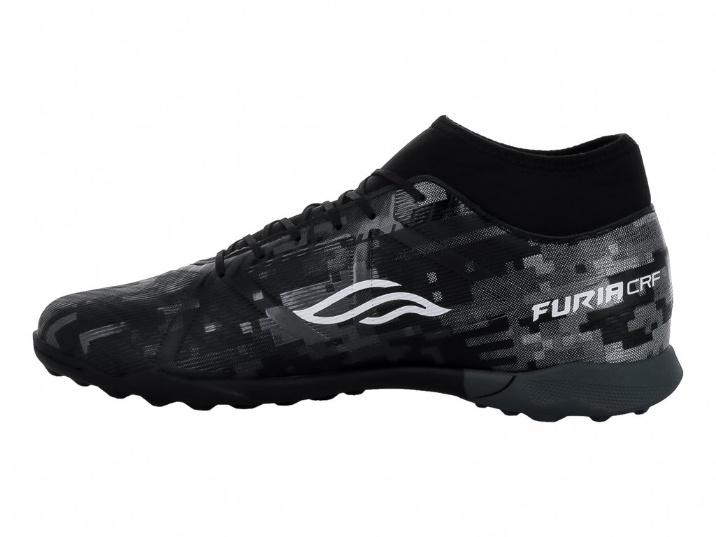 Tenis de Fútbol Furia Negro Plata para Hombre