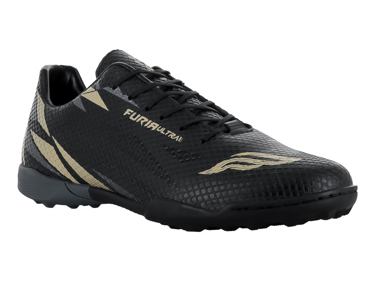 Tenis de Fútbol FURIA Negro-Oro para Hombre