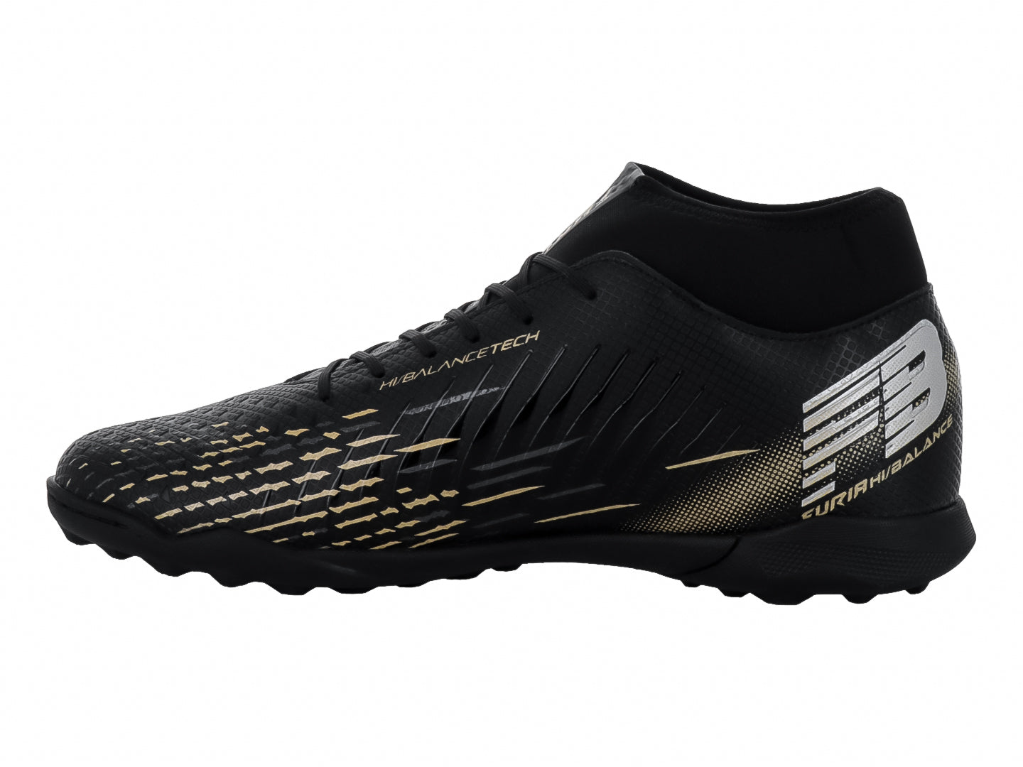 Tenis de Fútbol Furia 1515 Negro Plata y Oro para Hombre