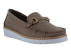 Zapatos Mocasines Luna Rosa Color Cajeta para Mujer