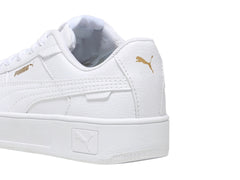 Tenis PUMA Carina Street Blanco y Oro para Niña