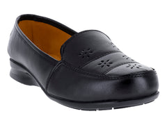 Zapatos Planos de Piel Negros Luna Rosa para Mujer