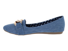 Zapatos Planos Mutante Mezclilla Azul para Mujer