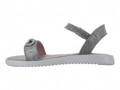 Sandalias Viris Marfil Plata para Niña
