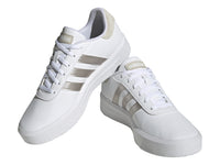 Tenis Adidas Court Platform Blanco y Dorado para Mujer