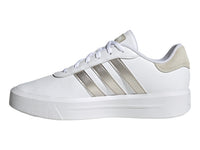 Tenis Adidas Court Platform Blanco y Dorado para Mujer