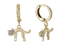 Pendientes Unlimited Arete Gatito Dordados Km097