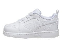 Tenis PUMA Rebound V6 Lo AC Blanco y Gris para Niño