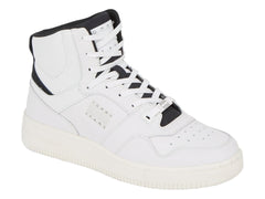 Tenis Tommy Hilfiger Basket Mid Leather Blanco para Hombre