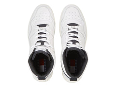 Tenis Tommy Hilfiger Basket Mid Leather Blanco para Hombre