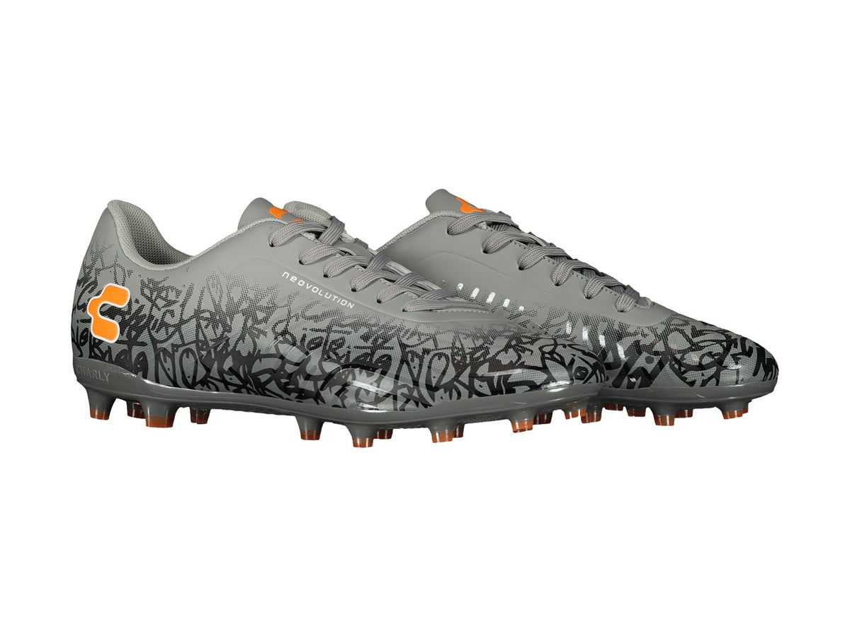 Tenis de Fútbol Charly Gris y Naranja para Hombre