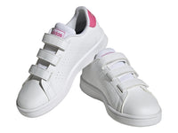 Tenis Adidas Advantage CF C Blanco y Rosa para Niña